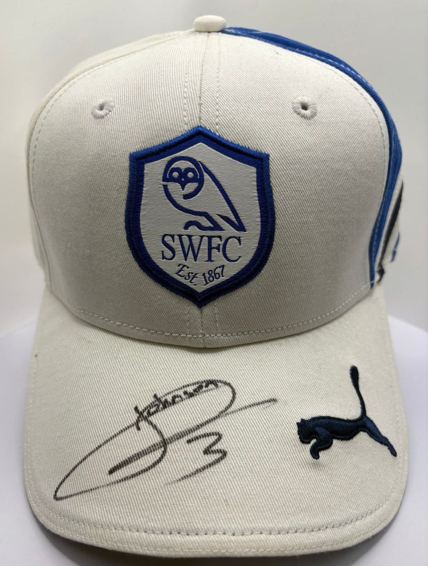 Réda Johnson- Sheffield Wednesday Signed SWFC Football Cap + Dealer COA