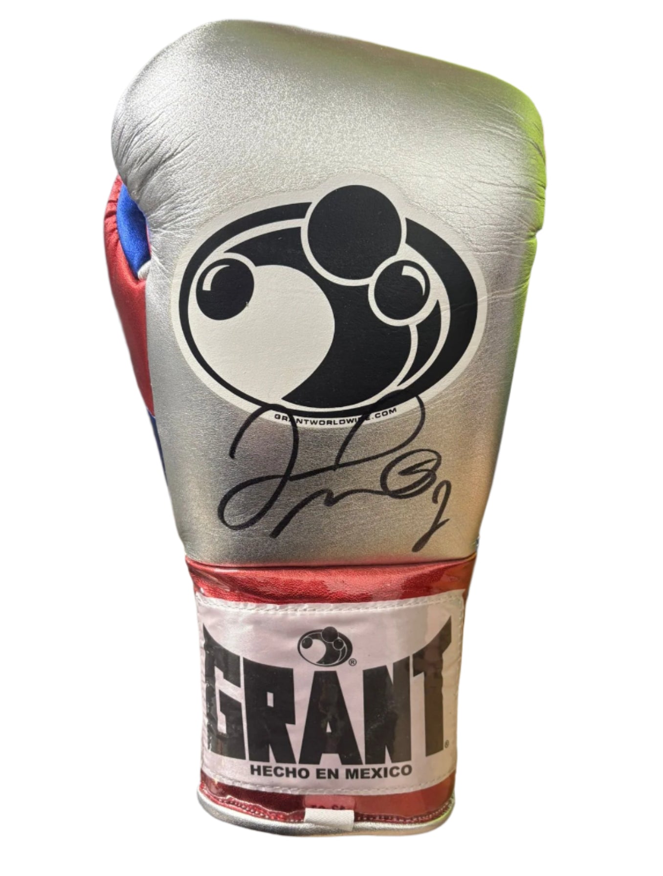 Floyd Mayweather Jr Signed Silver Grant Boxing Glove + Dealer COA
