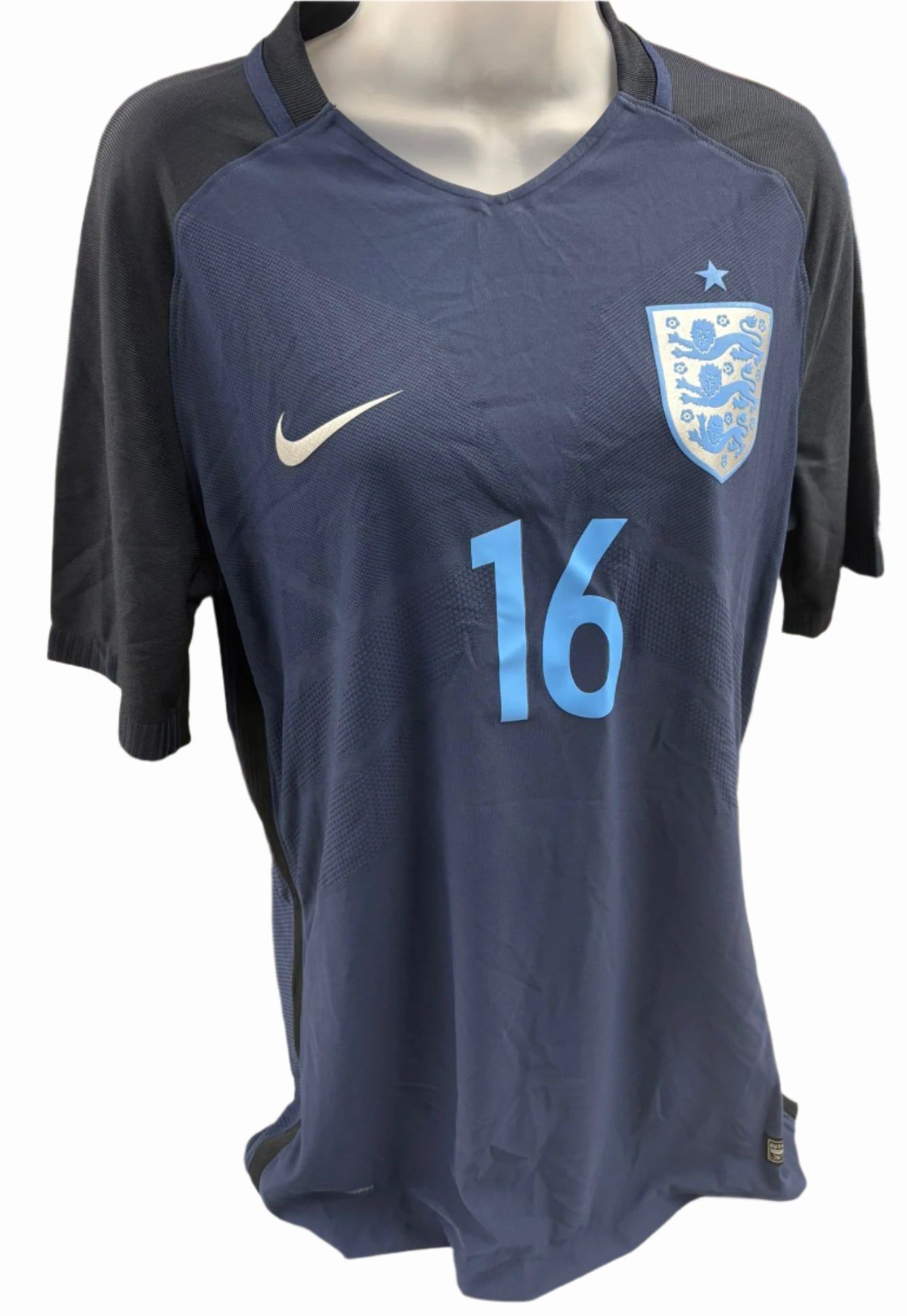 Alfie Mawson #16 Signed Game Worn England U21's Football Shirt + Dealer COA