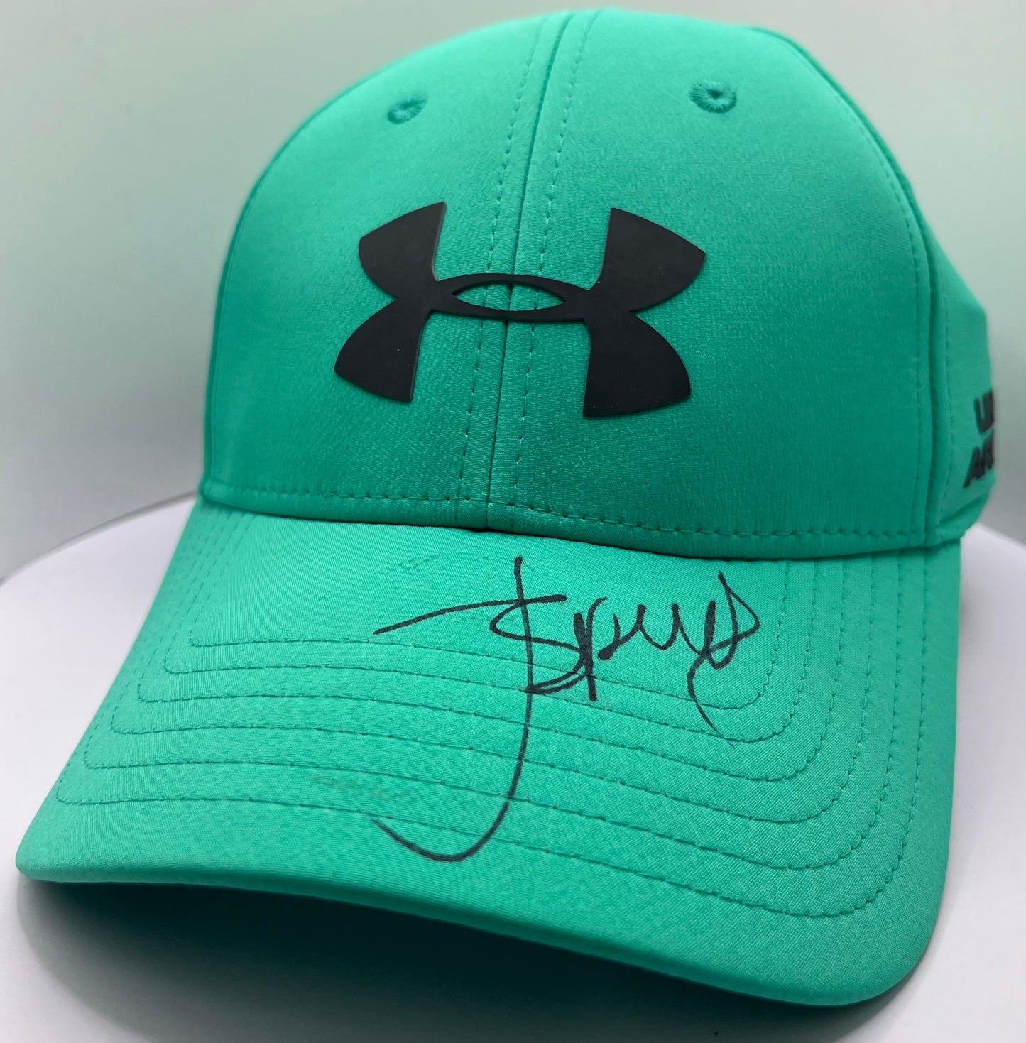 Jordan Spieth Signed Turquoise Under Armour Golf Cap with COA