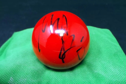 Mark Davis Signed RED Snooker Ball + Dealer COA