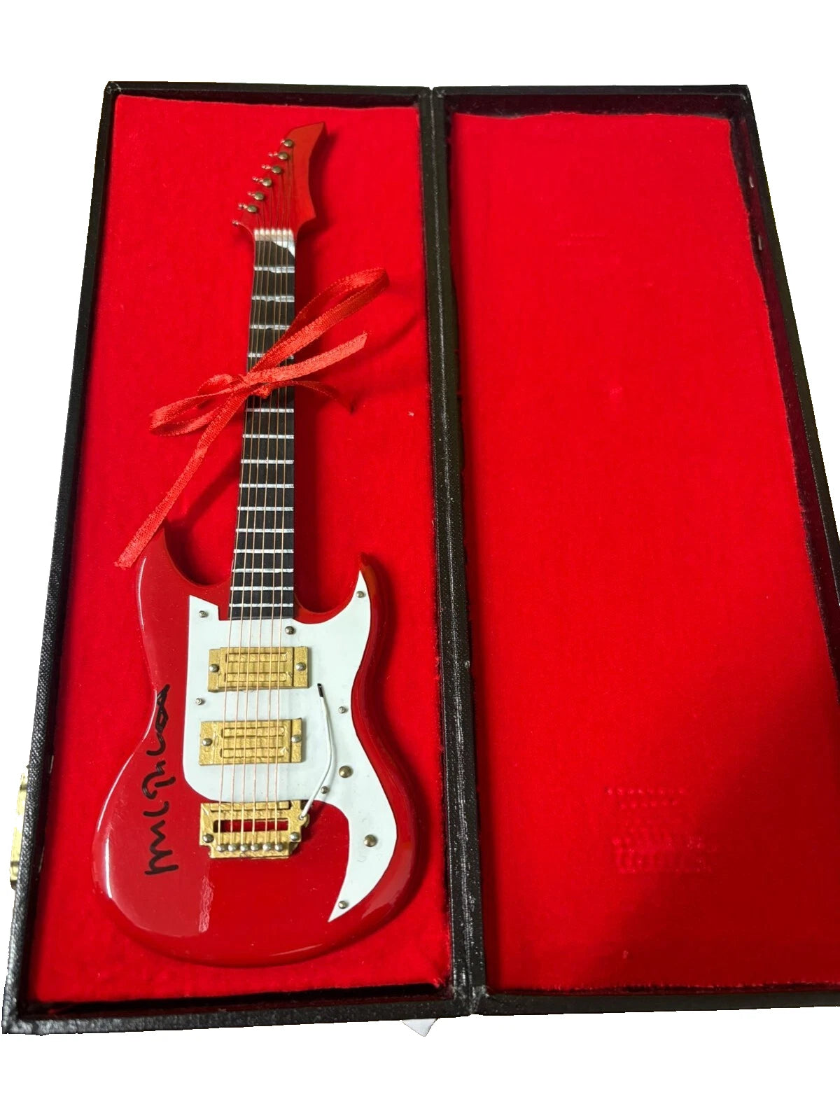 Mike Rutherford - Mike & The Mechanics Signed Replica Mini Electric Guitar + COA