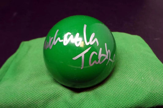 Michaela Tabb Snooker Referee Signed GREEN Snooker Ball + Dealer COA
