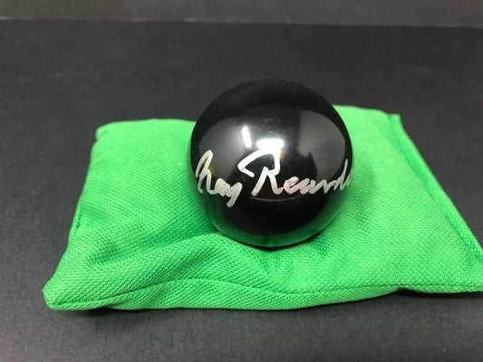 Ray Reardon Signed BLACK Snooker Ball + Dealer COA