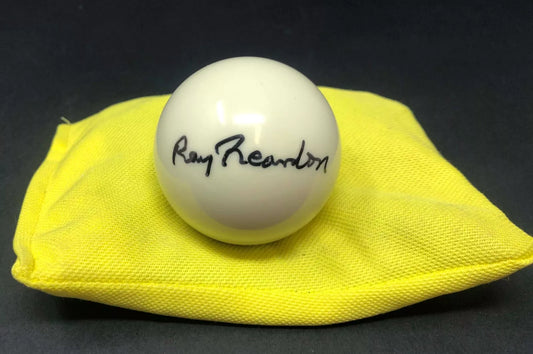 Ray Reardon Signed WHITE Snooker Ball + Dealer COA