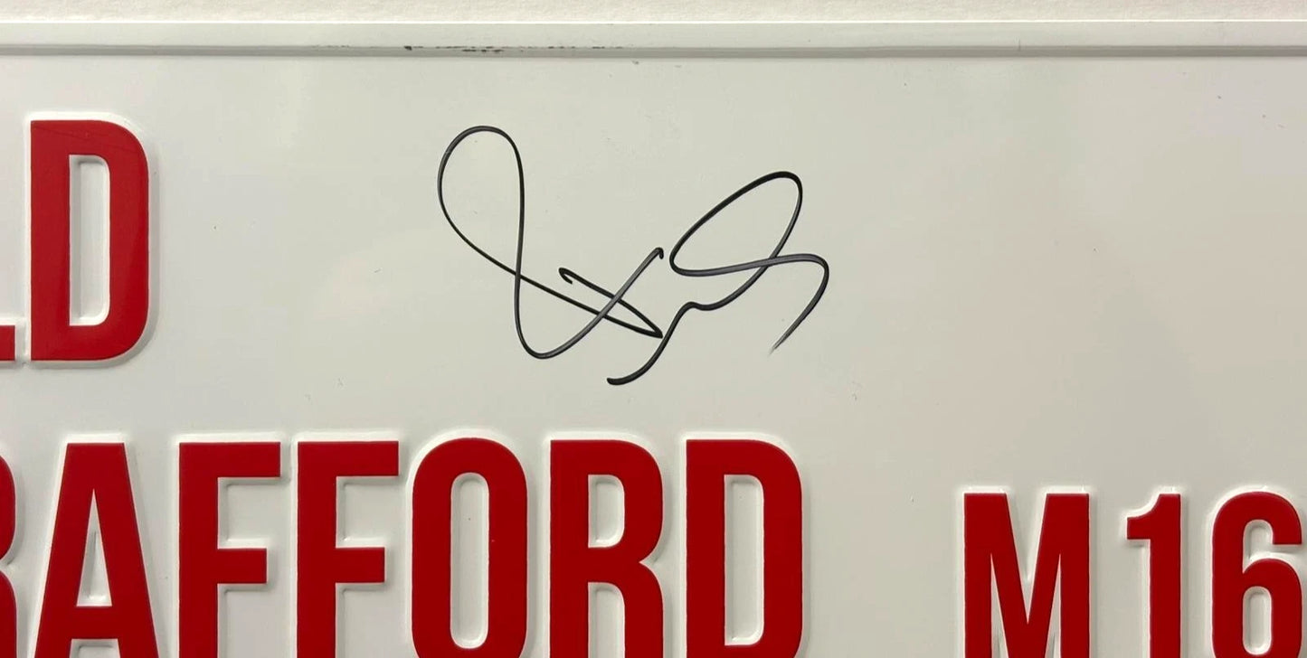 Paul Scholes Signed Manchester United Old Trafford Football Street Sign + COA