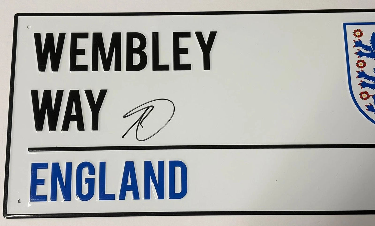 Ashley Cole Signed England Wembley Way Football Street Sign - 107 Caps + COA