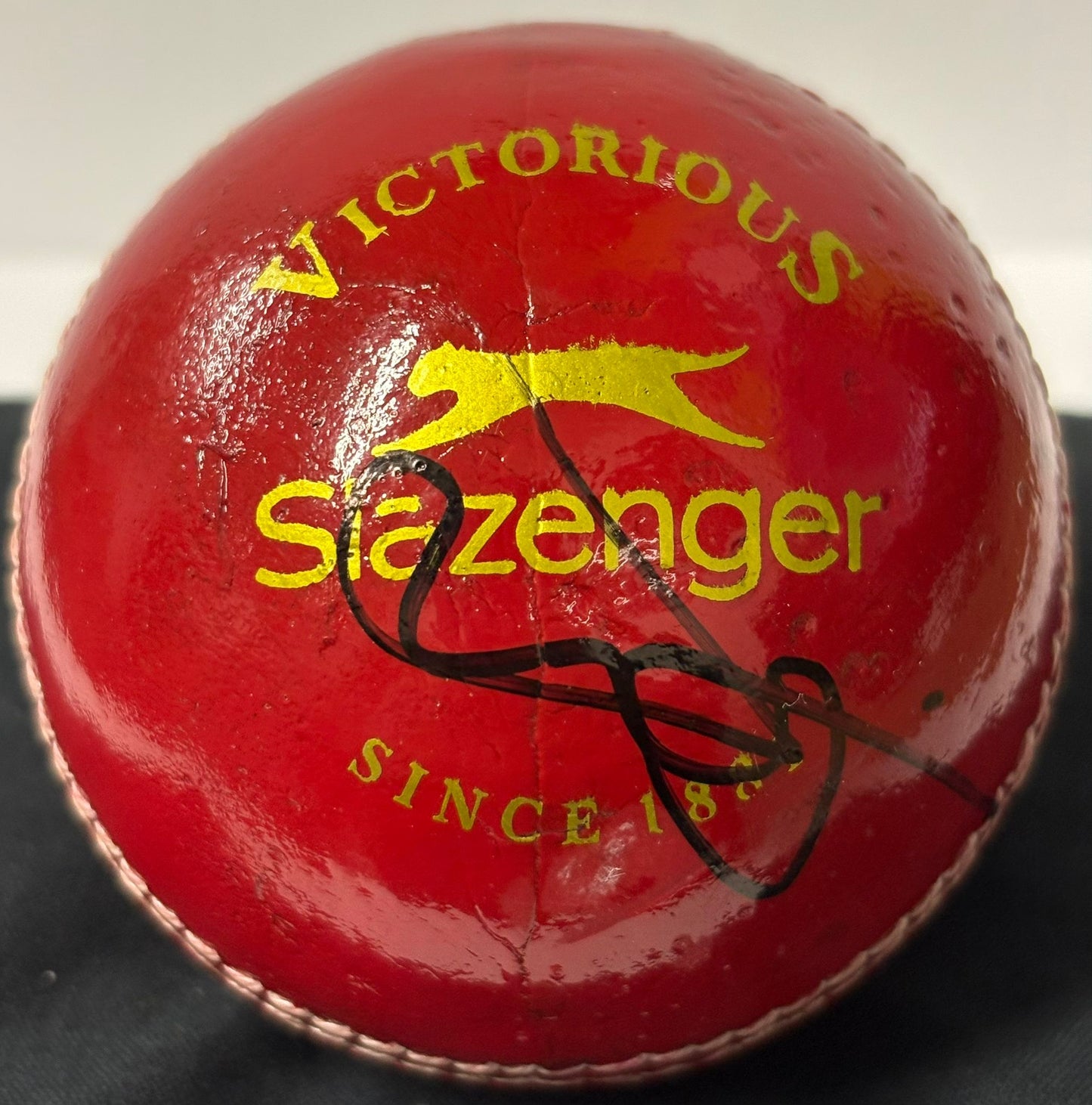 Steve Harmison Former First Class Cricketer Signed Red Ball + Dealer Cert