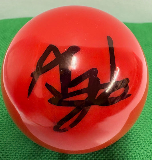 Amaan Iqbal Signed RED Snooker Ball + Dealer COA