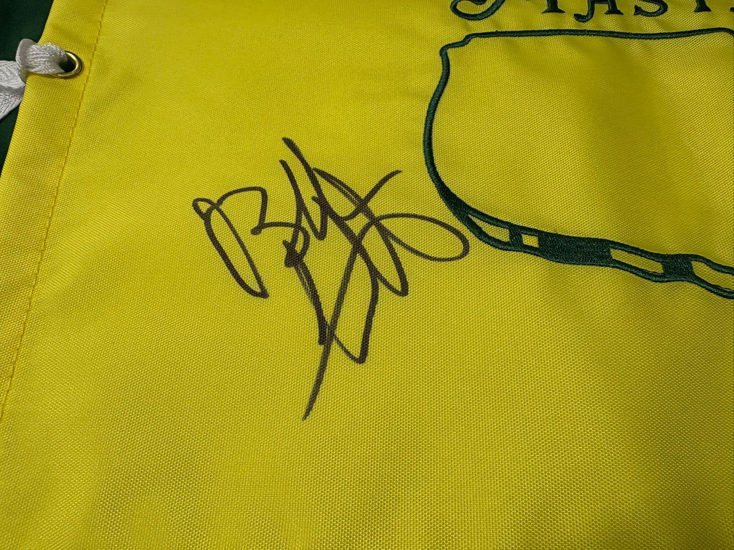 Bubba Watson Winner Signed 2014 Augusta Masters Golf Flag + Dealer COA