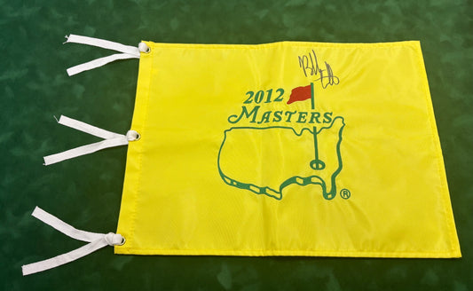 2012 Champion Bubba Watson Signed Masters Golf Flag + Dealer COA