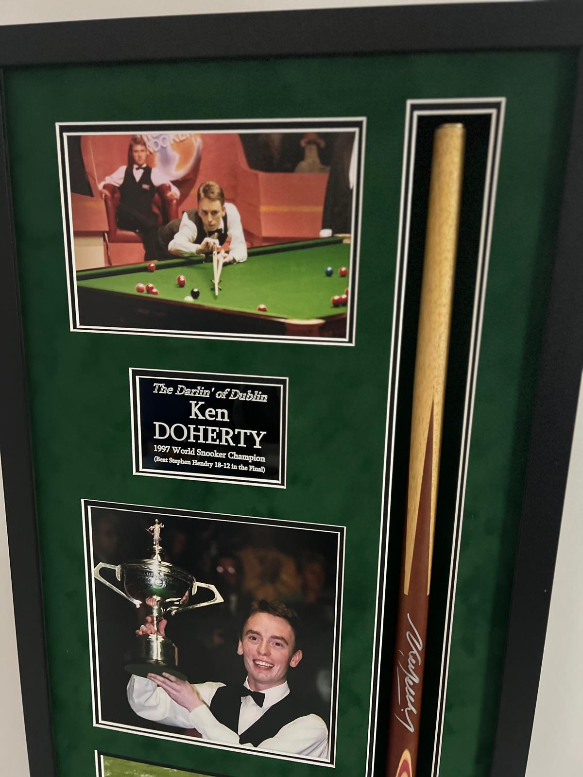 Empty Frame Display for Signed Snooker Cue + Photo Display (Premium Portrait)
