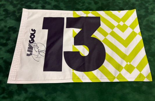 Bryson DeChambeau Winner Signed Course Used 2023 LIV Chicago 13th Hole Golf Flag + COA