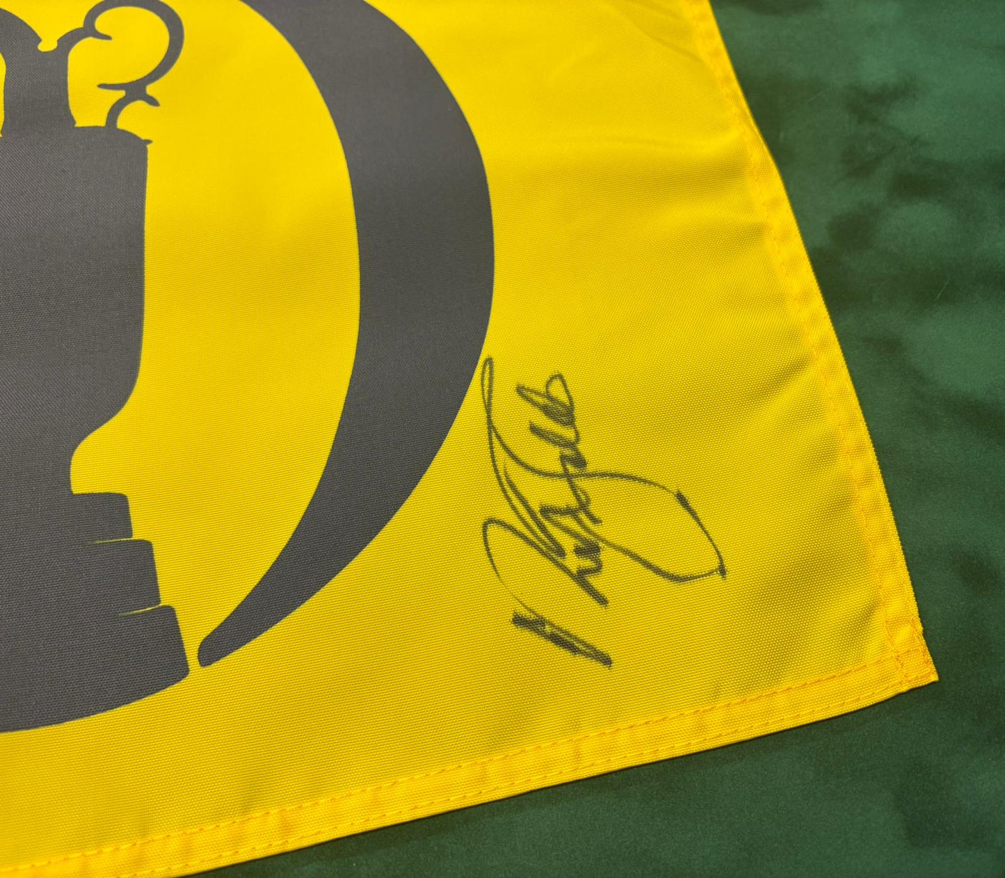 Sir Nick Faldo Six-Time Major Golf Champion Signed Undated Open Flag + Cert