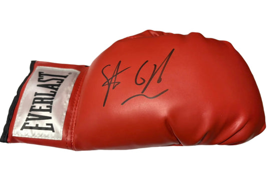 Steve Collins 'The Celtic Warrior' Signed Red Everlast Boxing Glove + Cert