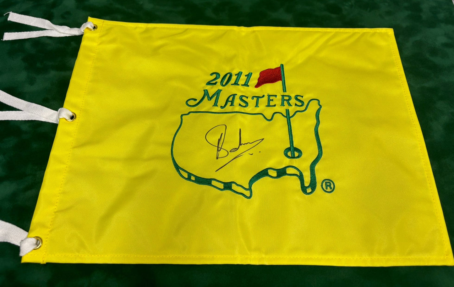 Charl Schwartzel Winner Signed 2011 Masters Golf Flag + Dealer COA