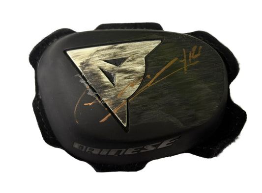 Franco Morbidelli 2016 British MotoGP Moto2 Race Used Dainese Knee Slider + Dealer COA