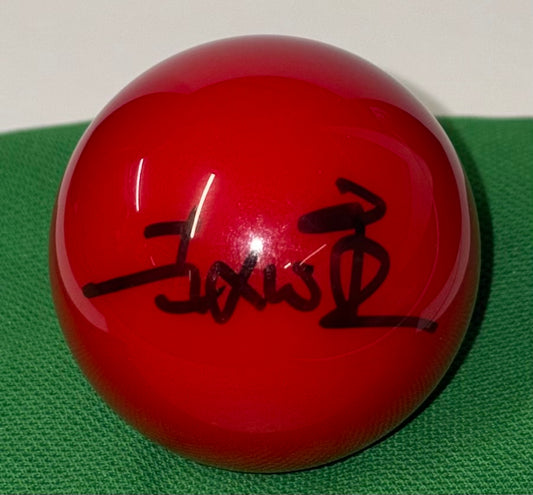 2025 Snooker World Champion Zhao Xintong Signed Red Snooker Ball + Dealer COA