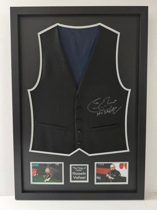 ‘The Prince of Persia’ Hossein Vafaei Signed & Framed Snooker Waistcoat + COA