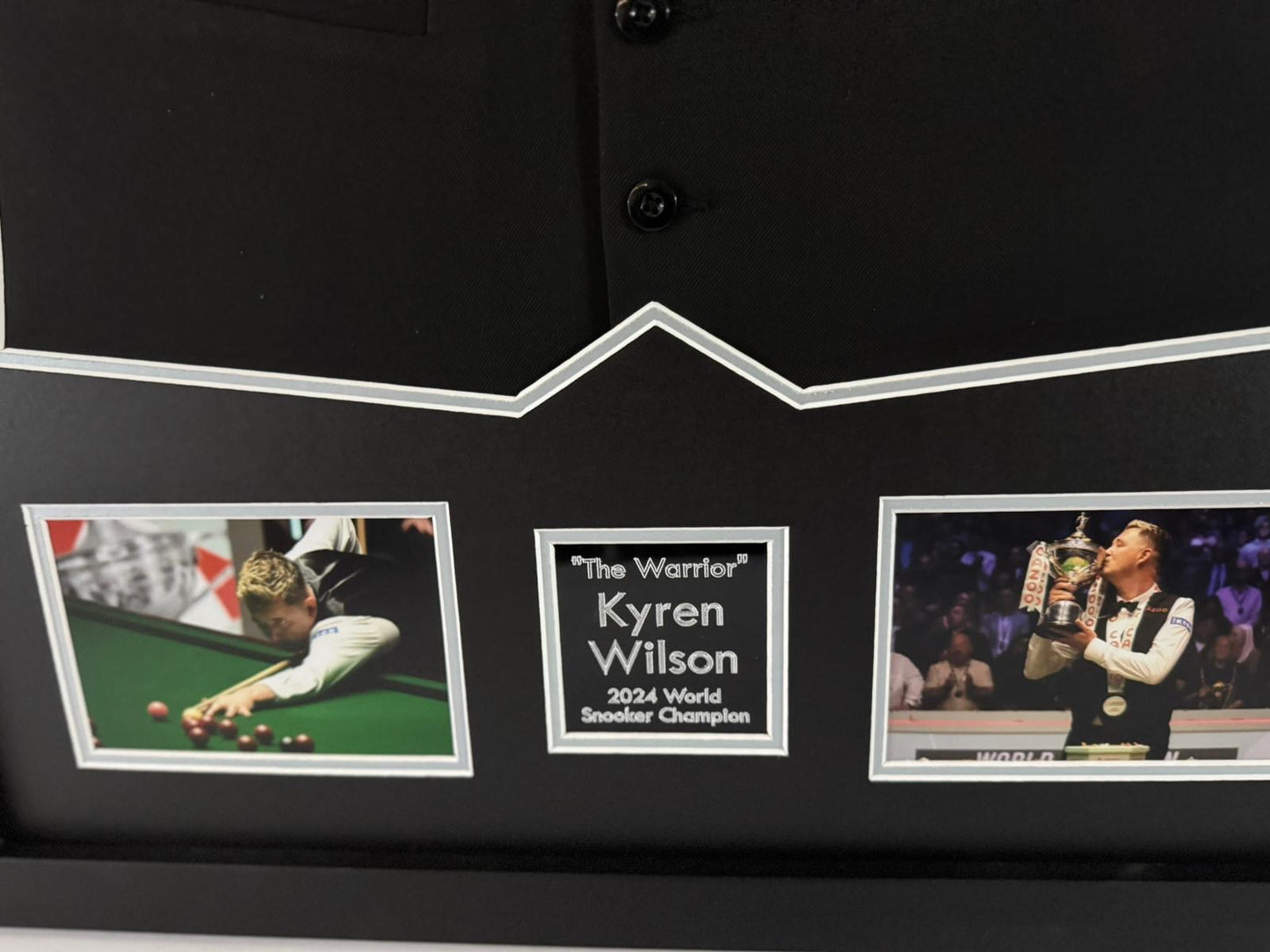 Kyren Wilson 2024 Snooker World Champion In Person Signed Framed Waistcoat + COA