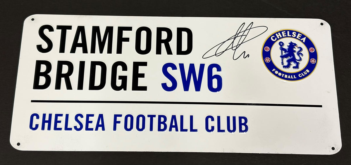 Eden Hazard Signed Chelsea FC Stamford Bridge SW6 Football Street Sign + Cert