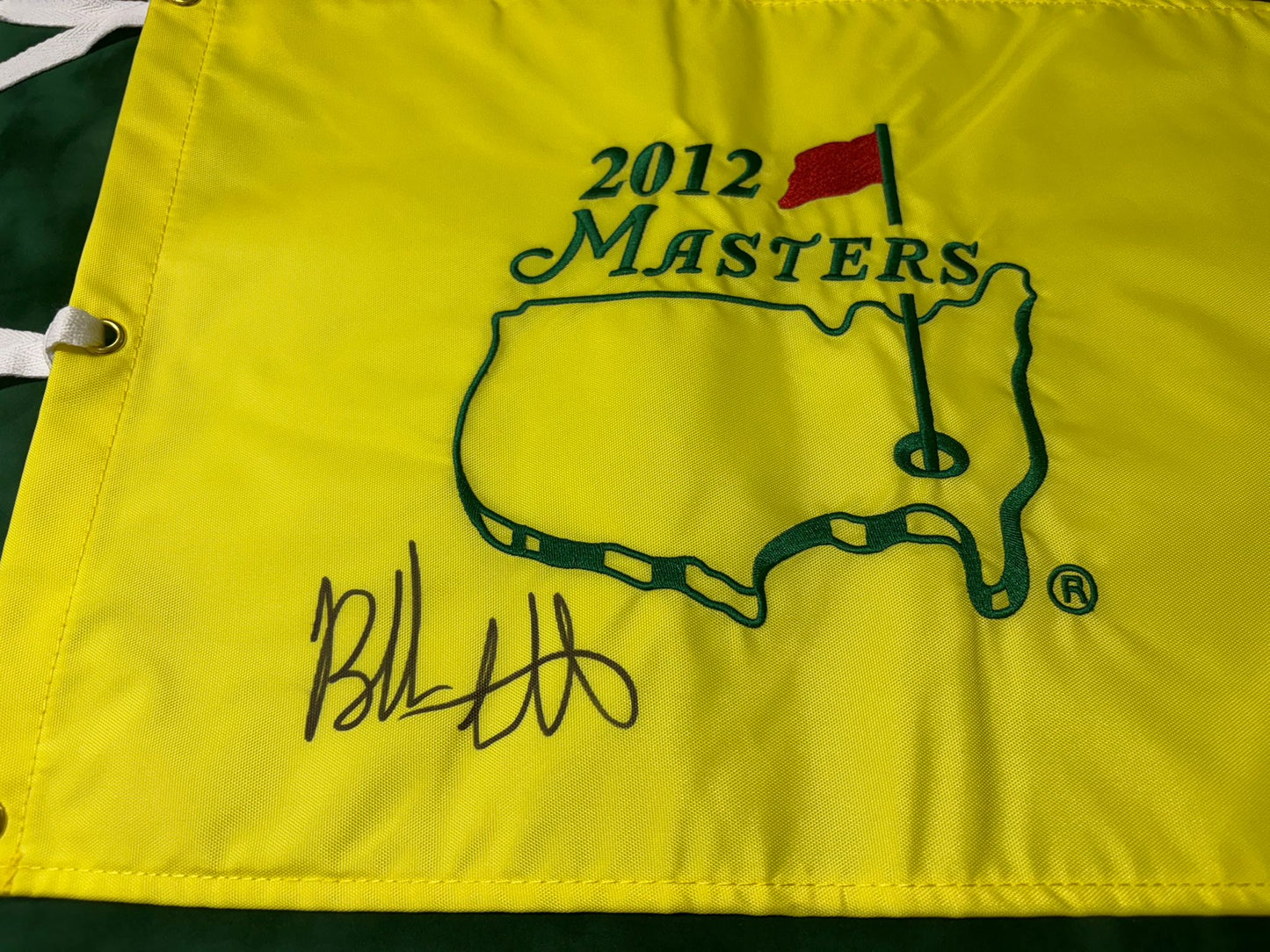 Bubba Watson Winner Signed 2012 Augusta Masters Golf Flag + Dealer COA