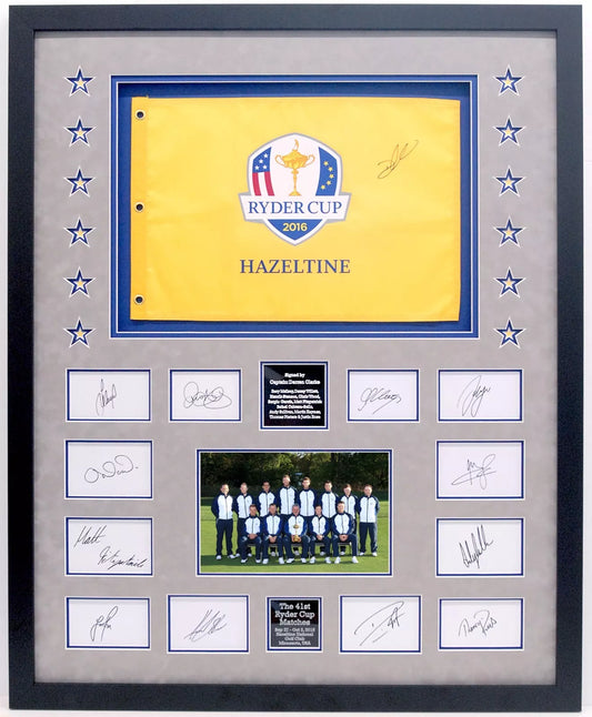2016 Ryder Cup Team Europe Signed Framed Display + Dealer COA