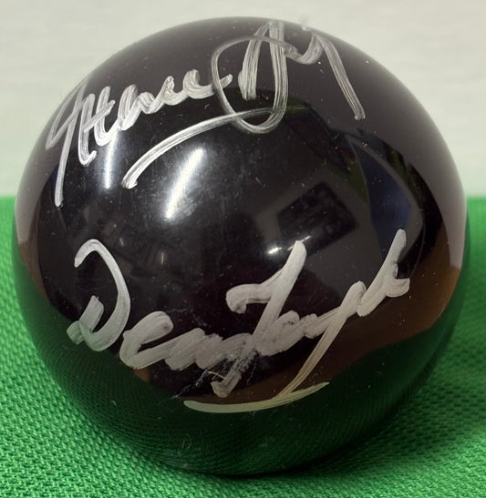 Snooker Legends Dennis Taylor & Steve Davis Signed Black Snooker Ball + Cert