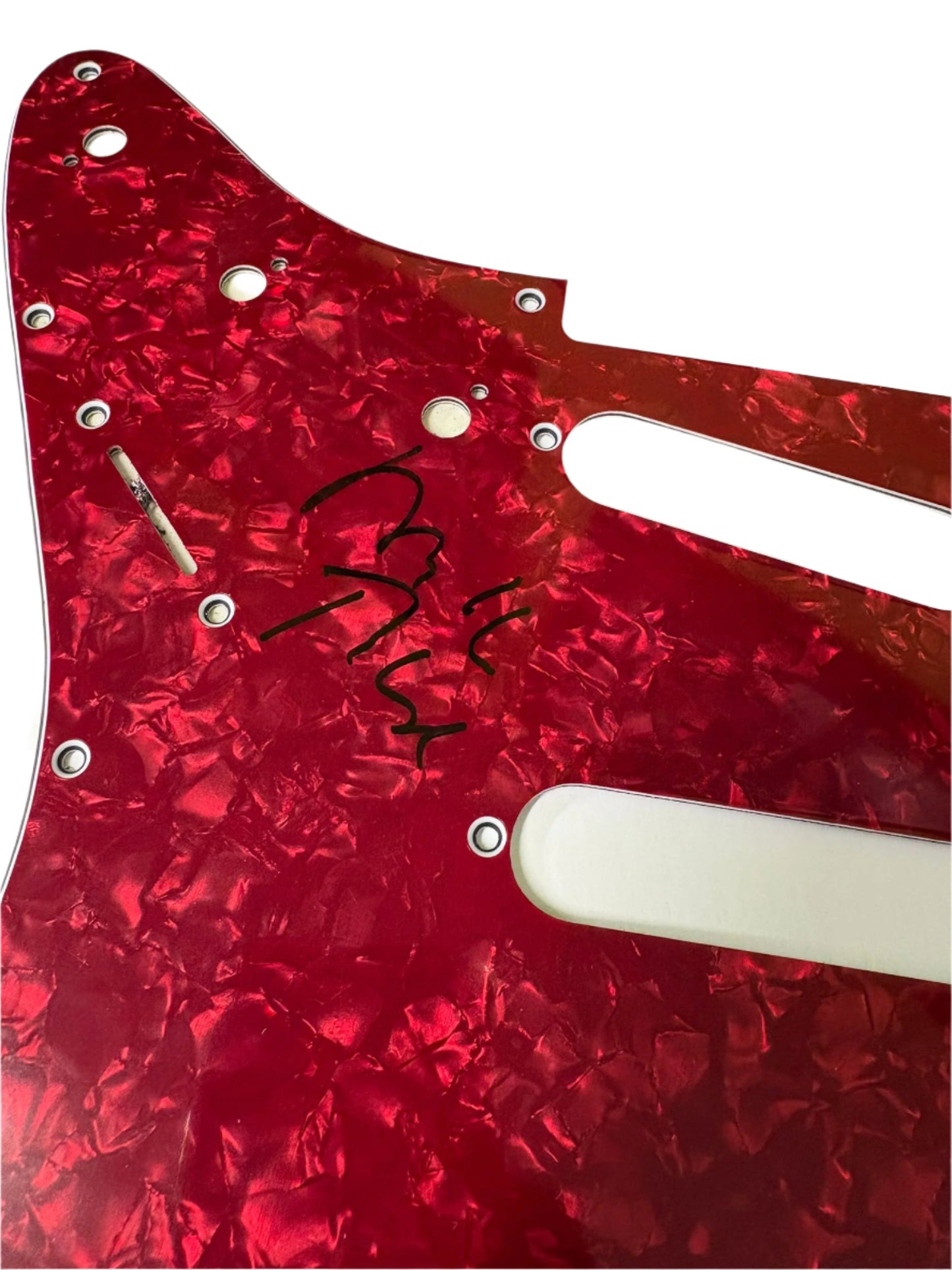 Mike Rutherford - Mike & The Mechanics Signed Electric Guitar Pickguard + Dealer COA