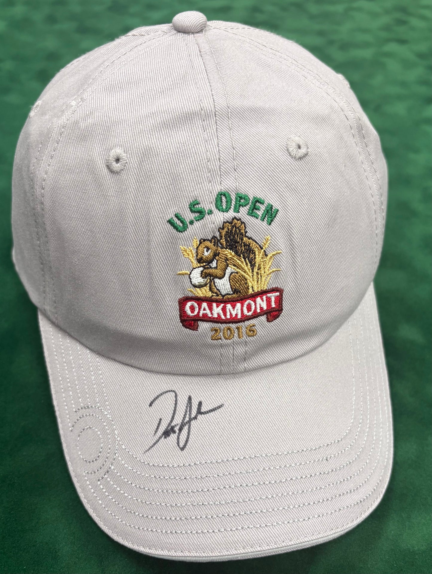 2016 US Open Champion Dustin Johnson Signed Oakmont Golf Cap + COA