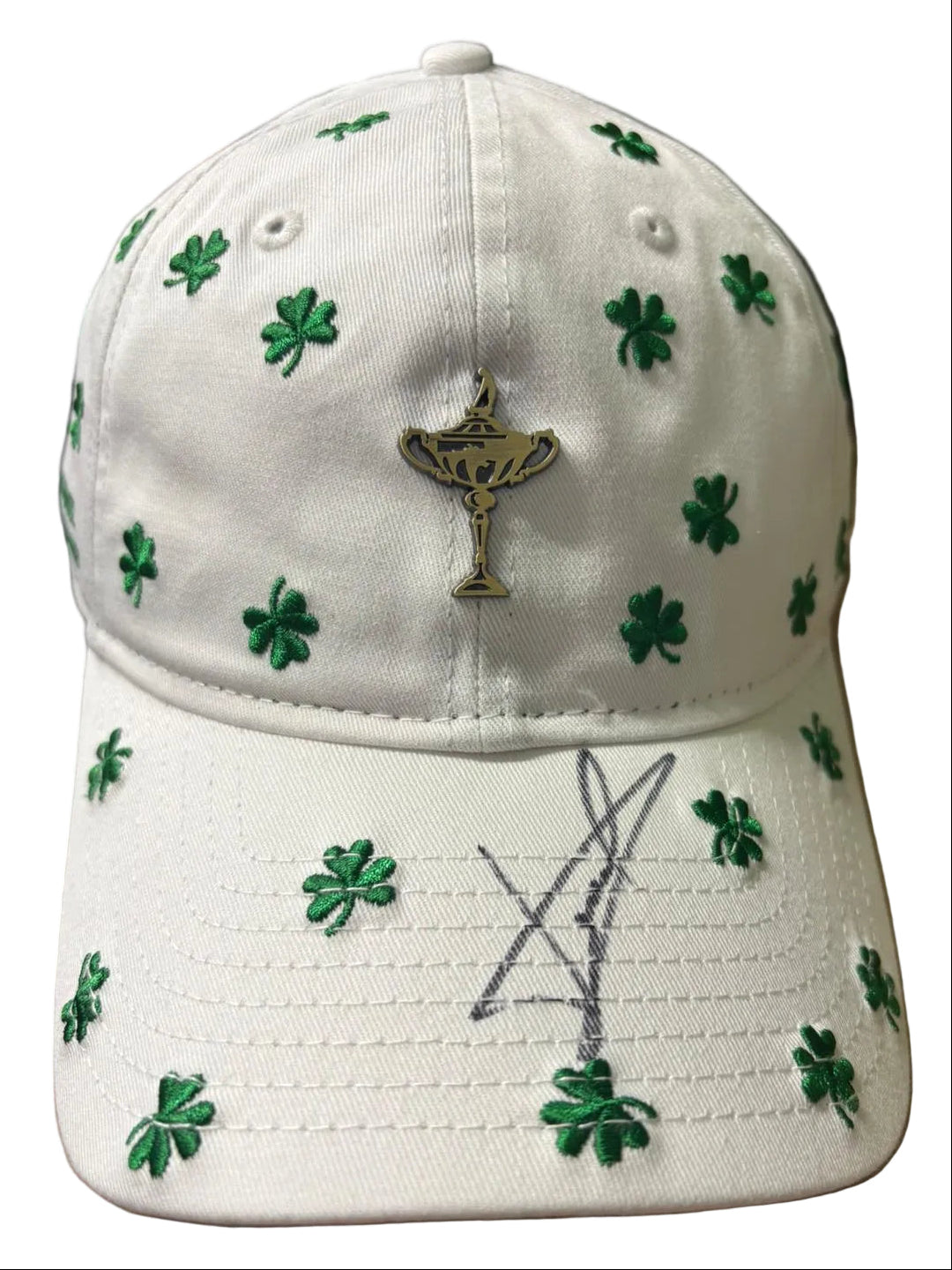 Luke Donald 2027 Team Europe Ryder Cup Captain Signed Shamrock Golf Cap + COA