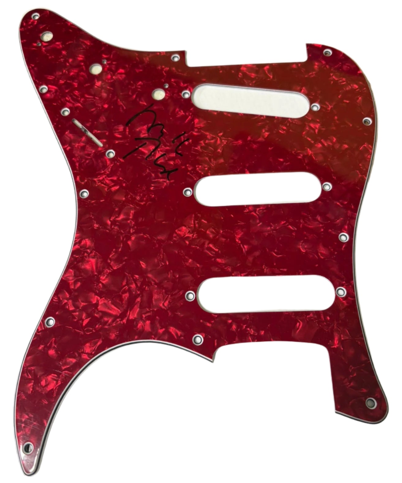 Mike Rutherford - Mike & The Mechanics Signed Electric Guitar Pickguard + Dealer COA