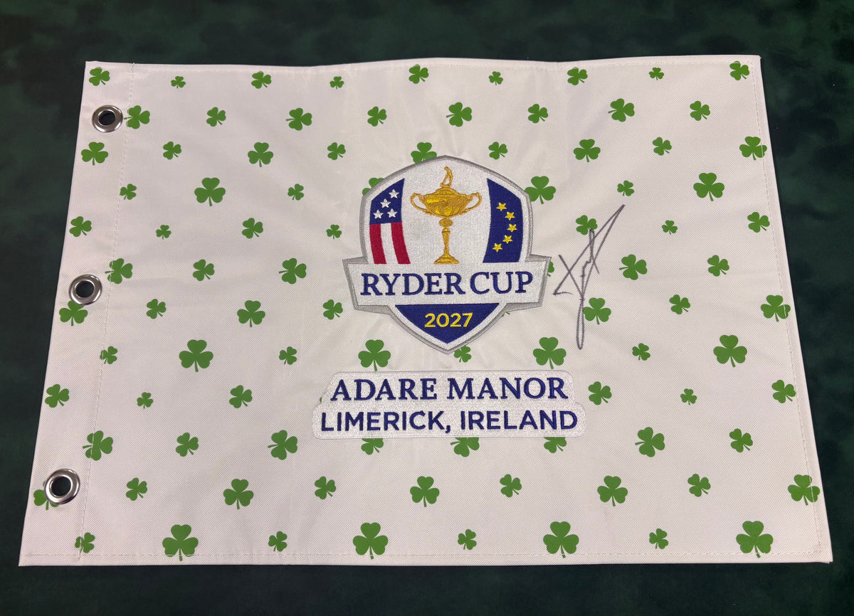 Luke Donald Six-Time Ryder Cup Winner Signed 2027 Shamrock Golf Flag + Cert