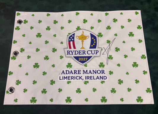 Luke Donald Six-Time Ryder Cup Winner Signed 2027 Shamrock Golf Flag + Cert