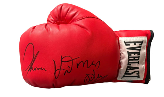 Thomas 'Hitman' Hearns Signed Red Everlast Boxing Glove + Cert