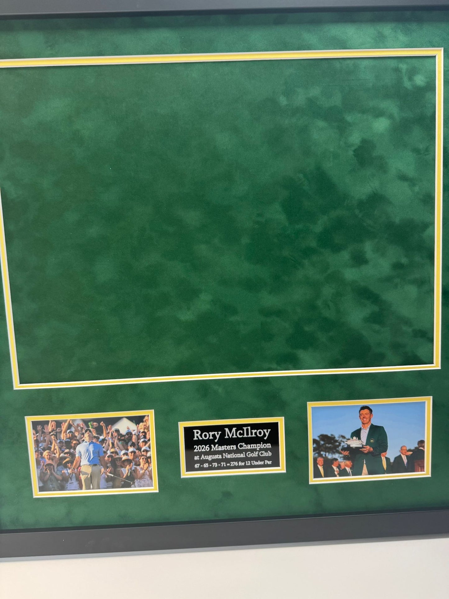 Premium Golf Flag Framing Kit for 2026 Masters Champion Rory McIlroy Pin Flag