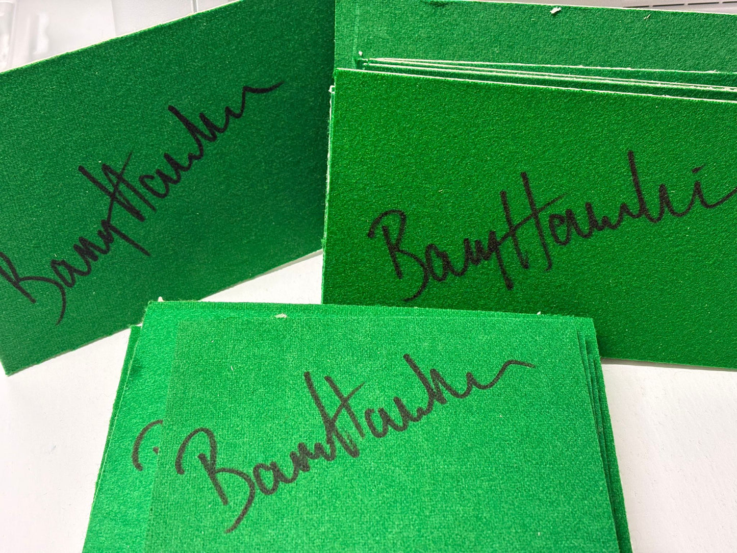 Barry 'The Hawk' Hawkins Signed Green Snooker Baize (6x4 inch approx) + Cert