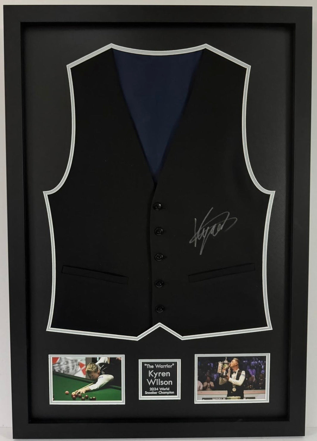 Kyren Wilson 2024 Snooker World Champion In Person Signed Framed Waistcoat + COA