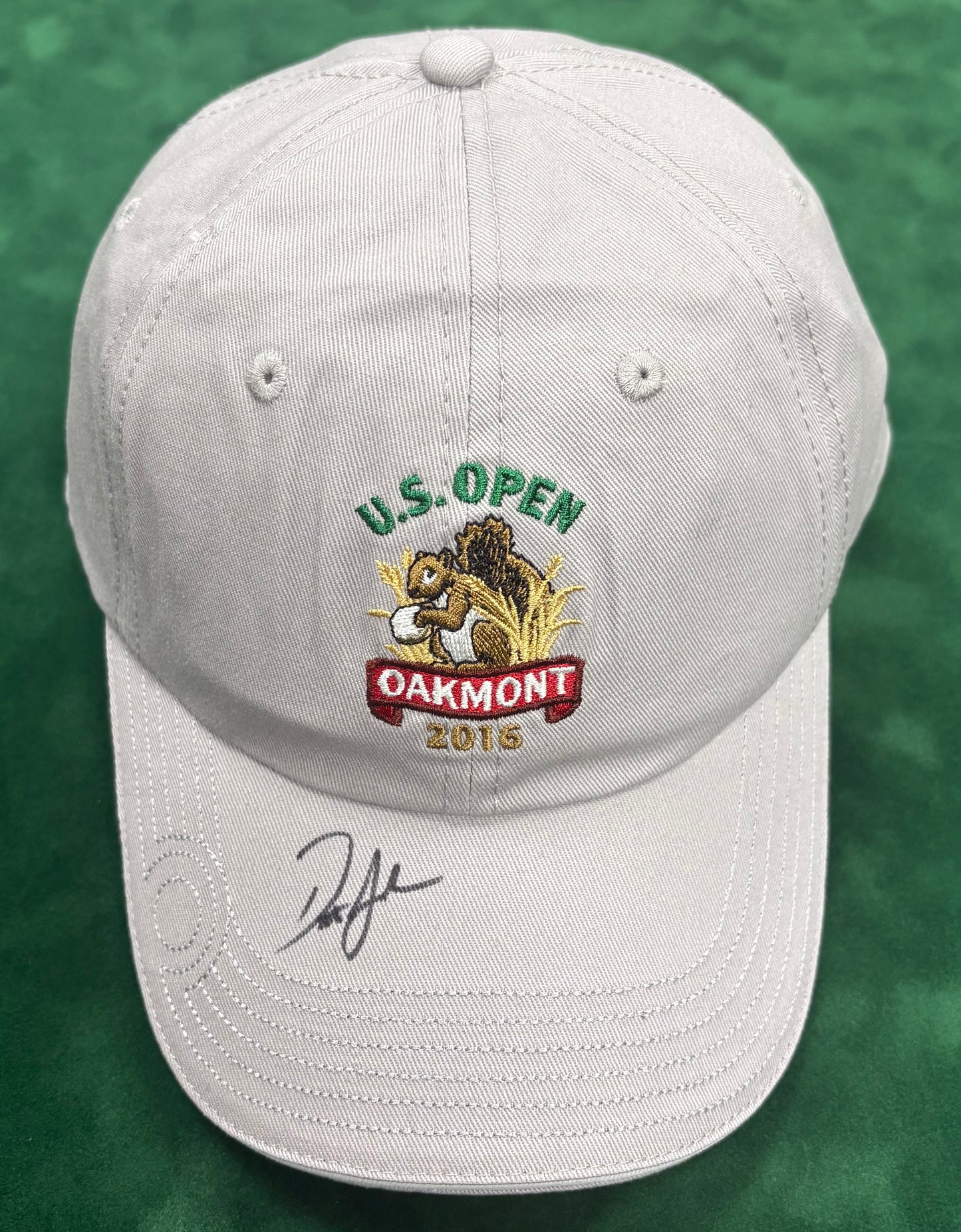 2016 US Open Champion Dustin Johnson Signed Oakmont Golf Cap + COA