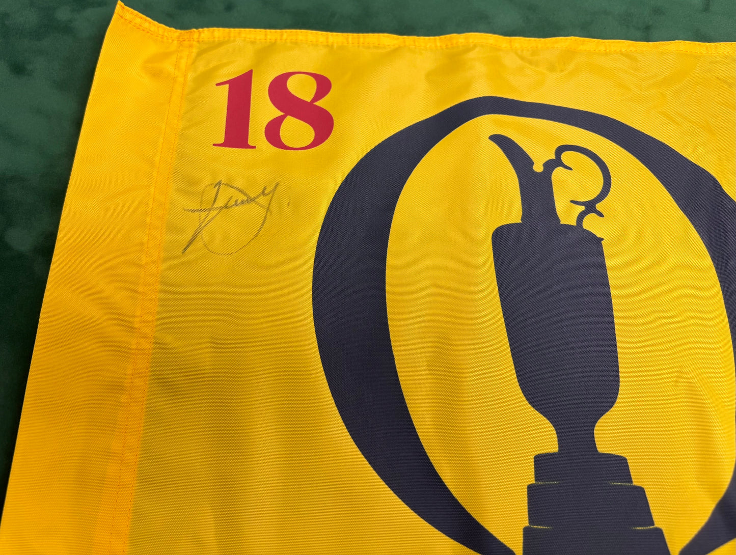 Winner Xander Schauffele Signed 152nd Open at Royal Troon Golf Flag + COA