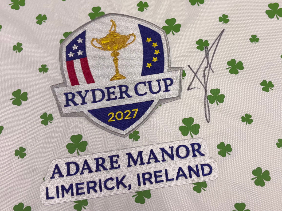 Luke Donald Six-Time Ryder Cup Winner Signed 2027 Shamrock Golf Flag + Cert
