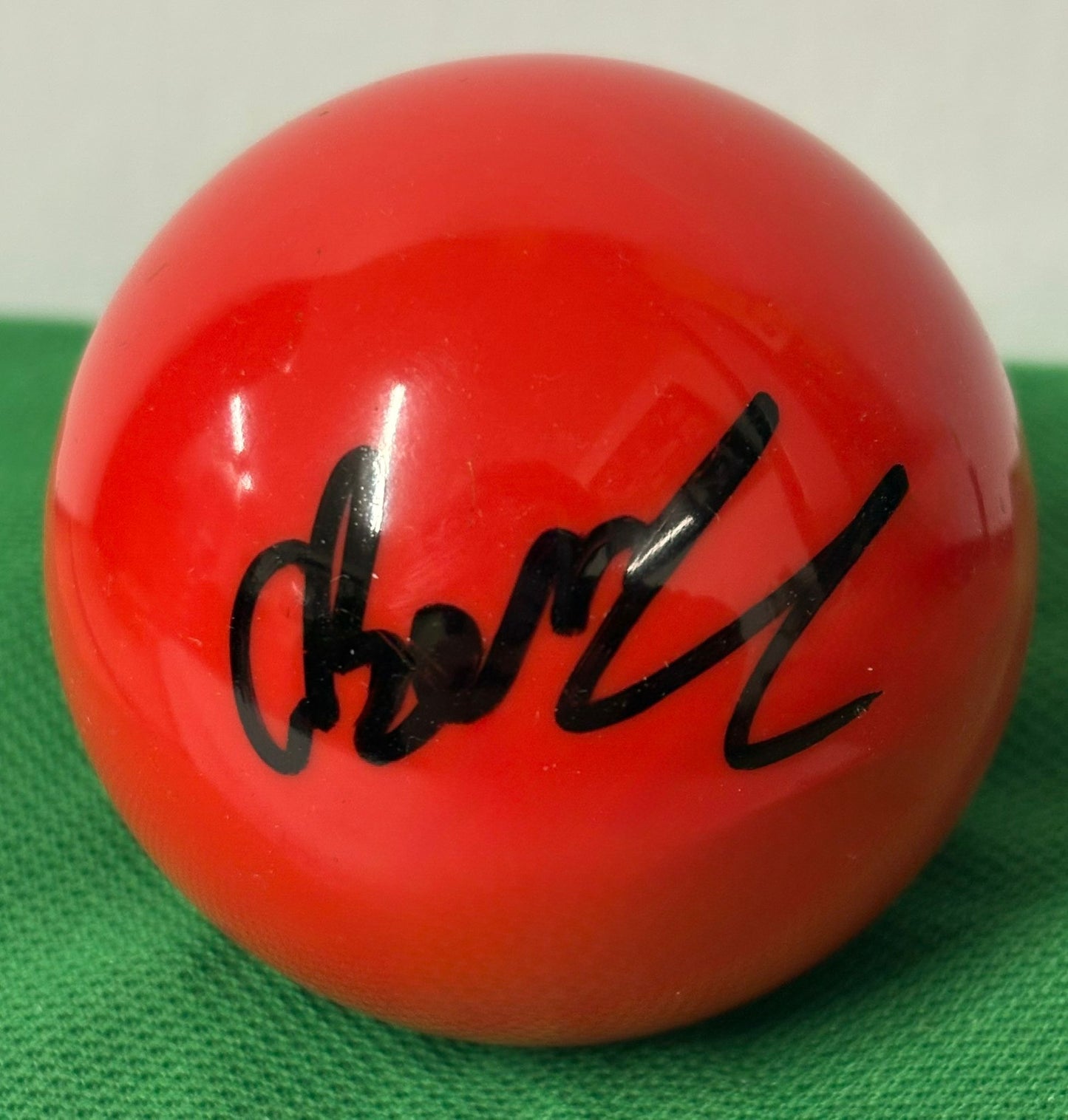 English Snooker Player Connor Benzey Signed Red Snooker Ball + Dealer COA