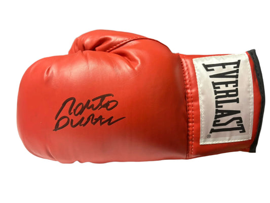 Roberto Durán 'Hands of Stone' World Champion Boxer Signed Red Everlast Boxing Glove + Cert