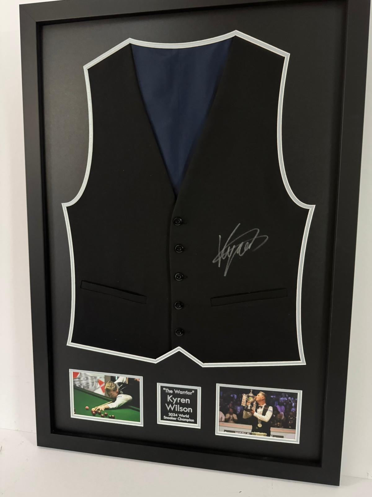 Kyren Wilson 2024 Snooker World Champion In Person Signed Framed Waistcoat + COA