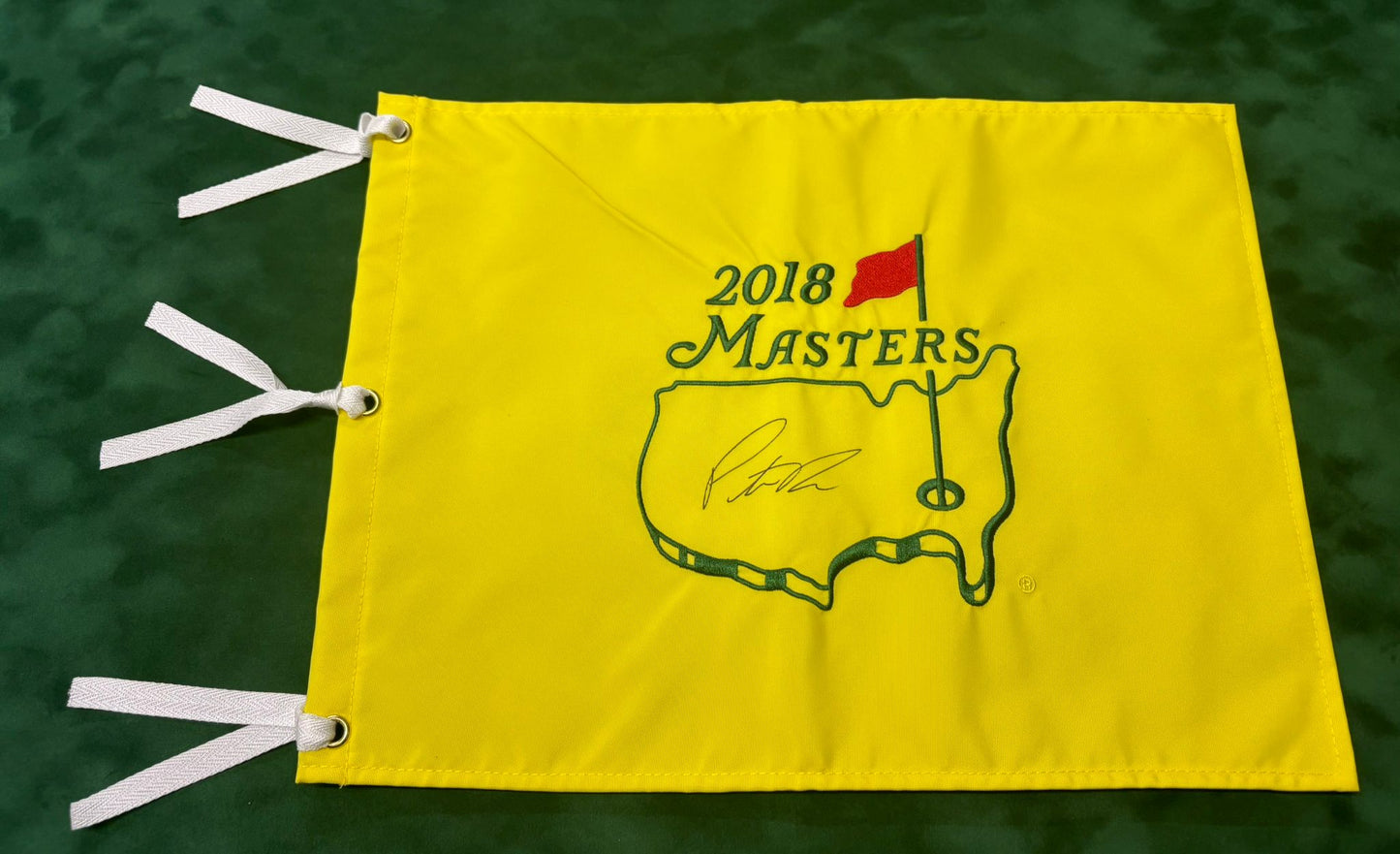 Patrick Reed 2018 Augusta Masters Champion Signed Golf Flag + Dealer Cert