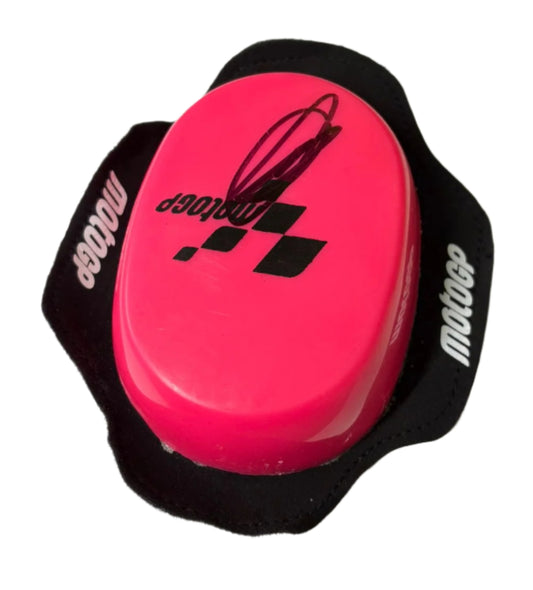 Fabio Quartararo #20 Monster Energy Yamaha Rider Signed Pink MotoGP Knee Slider + COA