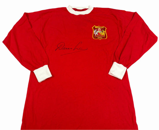 Denis Law Signed Retro Manchester United Wembley 1963 Football Shirt + COA
