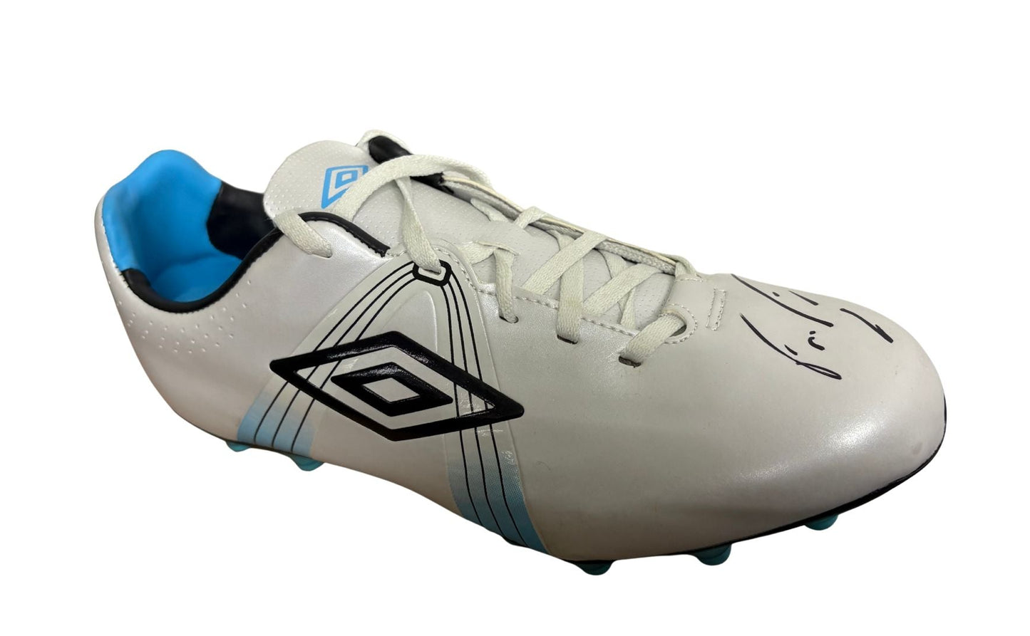 Fernando Forestieri - Sheffield Wednesday FC Signed Silver & Blue Umbro Football Boot with COA