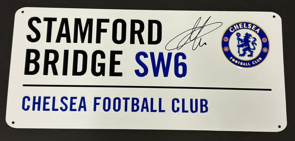 Eden Hazard Signed Stamford Bridge SW6 - Chelsea FC Football Street Sign + COA
