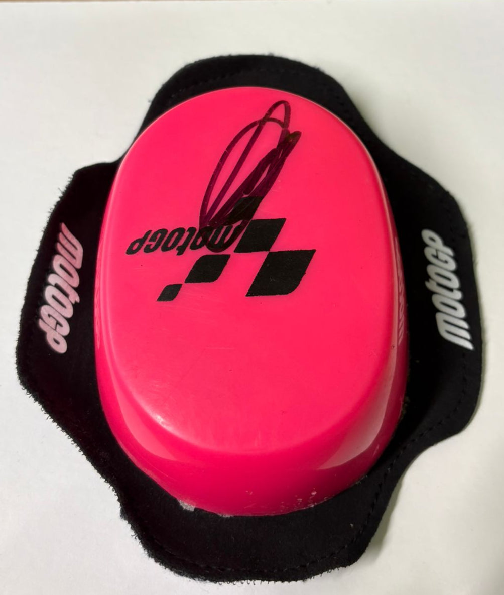 Fabio Quartararo #20 Monster Energy Yamaha Rider Signed Pink MotoGP Knee Slider + COA